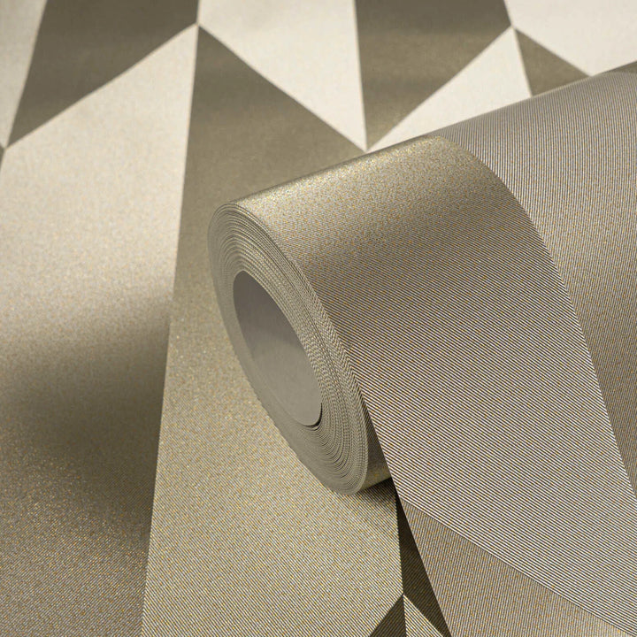 Taustakuva, jossa on hohtava geometrinen kuvio | kulta - 3010521