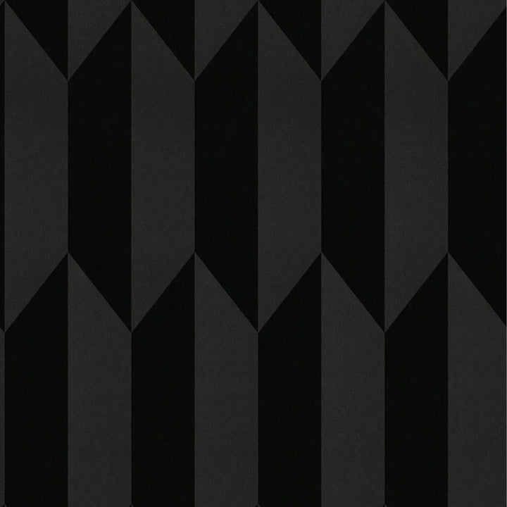 Neaustas tapetes ar spīdīgu mirdzumu un klasisku grafisko izskatu | melnā - 3010524