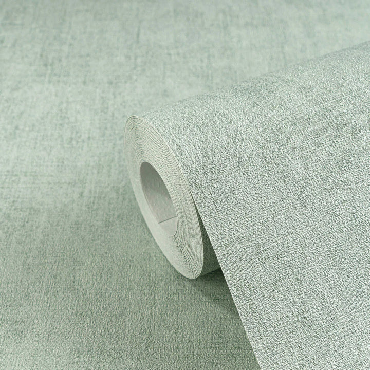 Kuitukangastapetti, jossa on hieno pellavakuvio | vihreä - 3011063