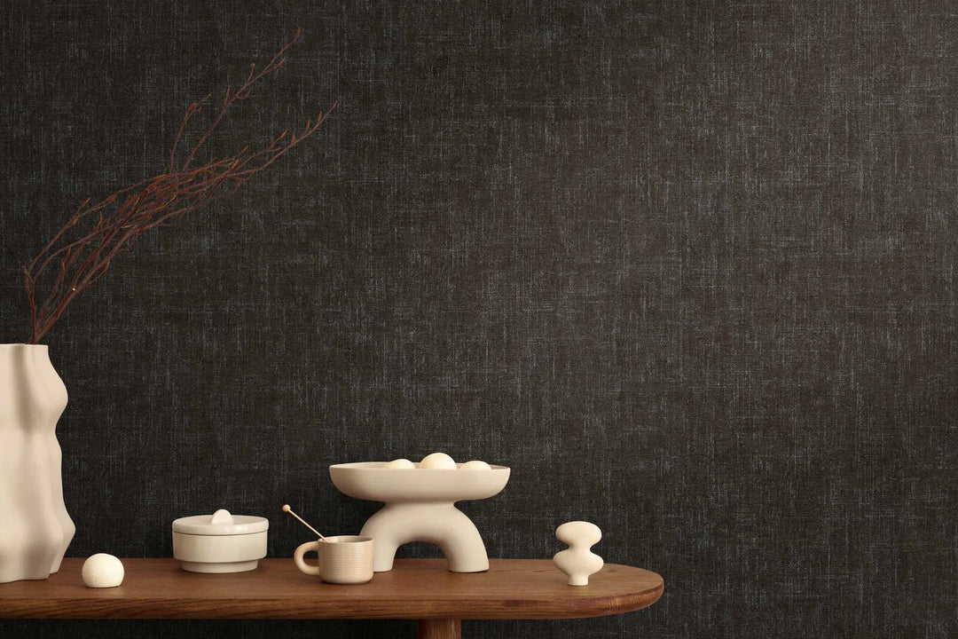 Peene linase väljanägemisega mittekootud tapeet | must - 3011101