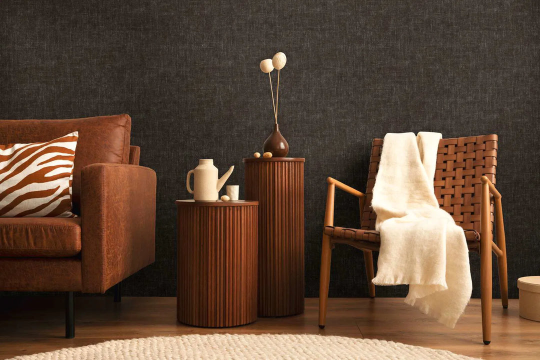 Peene linase väljanägemisega mittekootud tapeet | must - 3011101