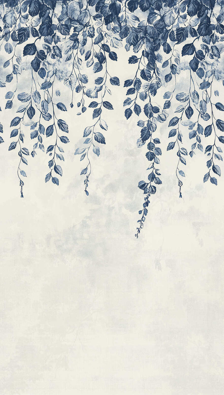 Decorative wallpaper with blue branches - 3011625