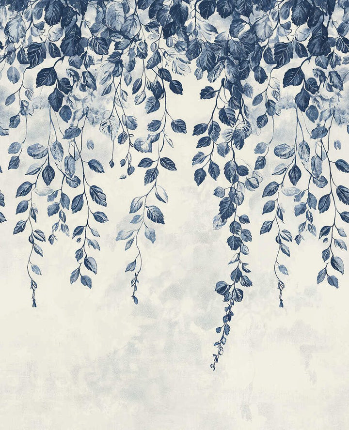 Decorative wallpaper with blue branches - 3011625