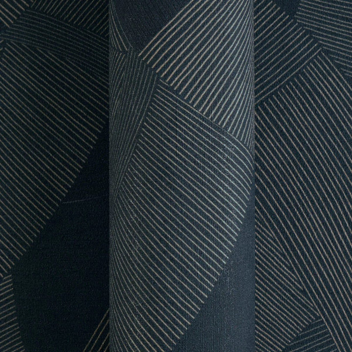 Abstraktaus stiliaus tapetai su smulkiomis linijomis, šiek tiek blizgūs | tamsiai mėlyni - 3012063