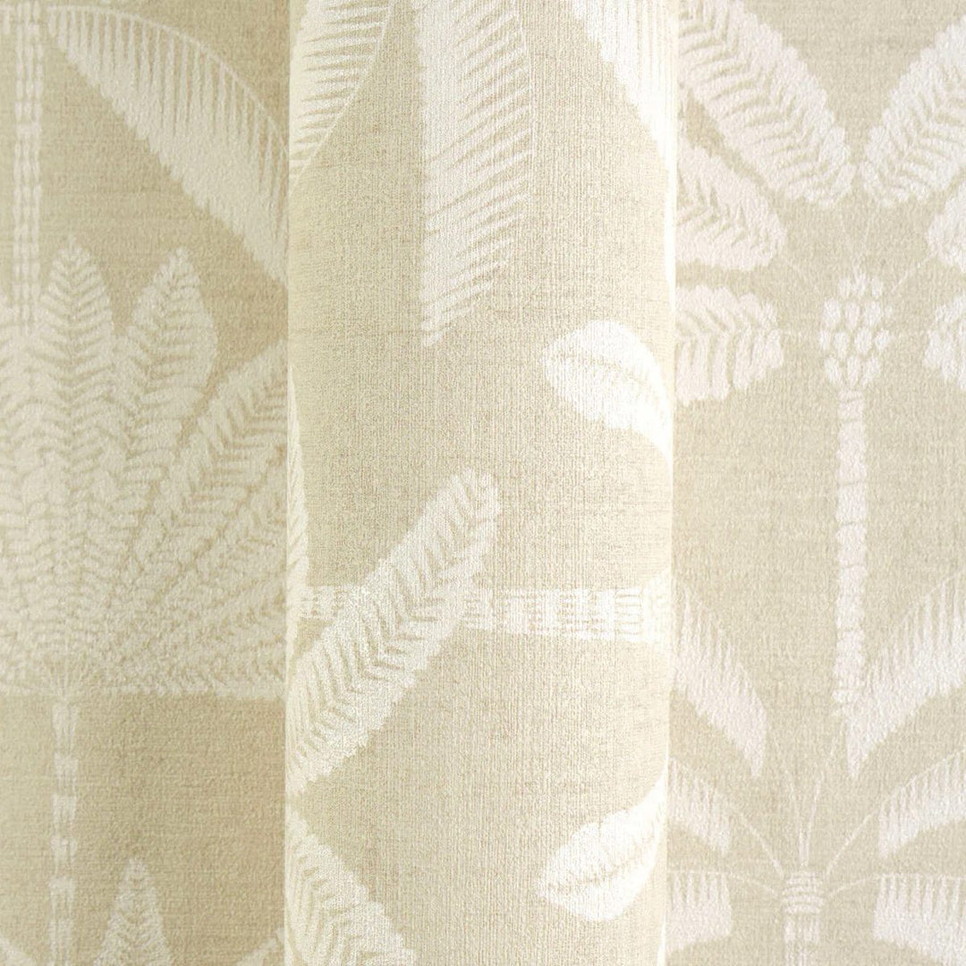 Tapetes botāniskā stilā ar stilizētām palmu formām, nedaudz spīdīgas | bēša - 3012117