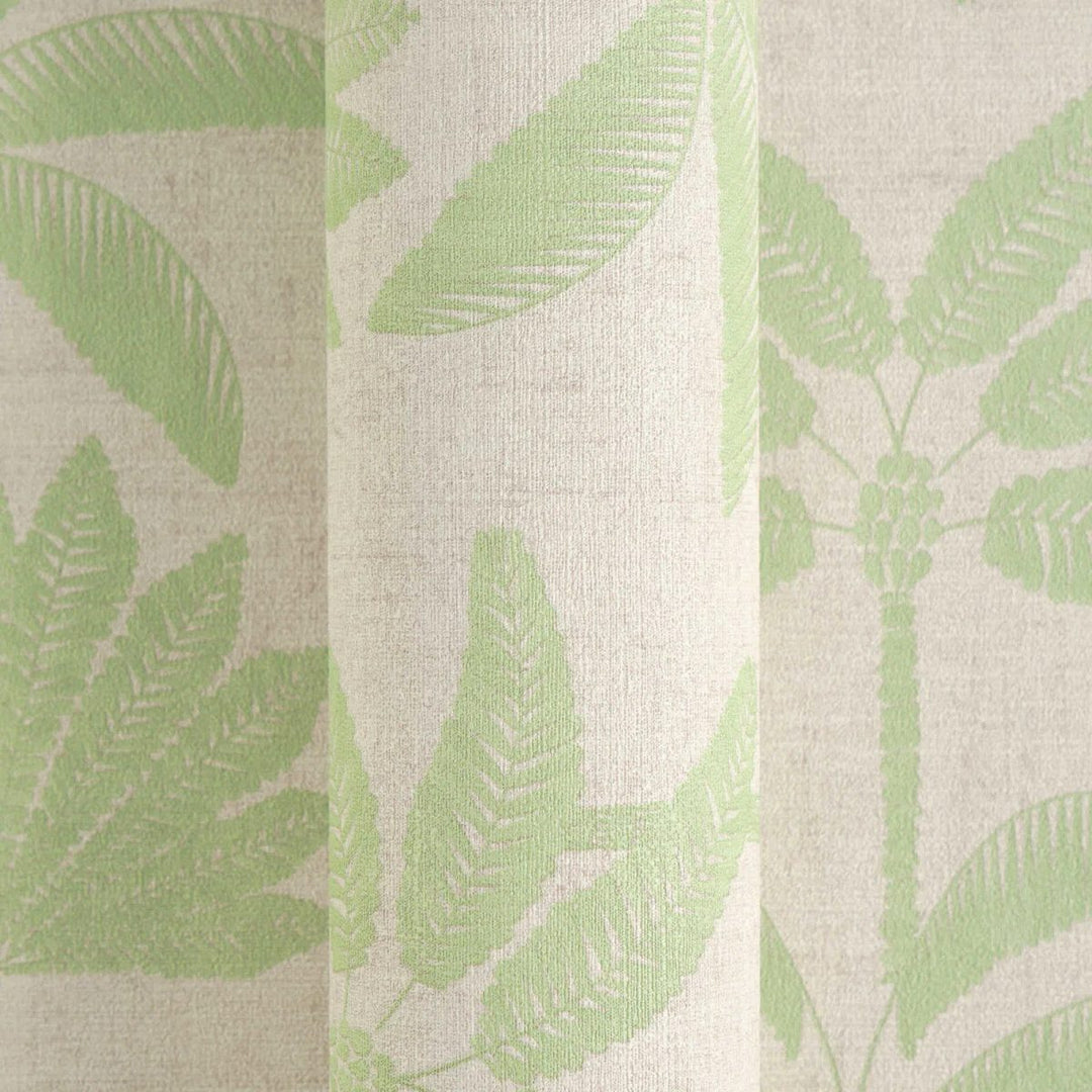 Tapetti, jossa on elegantti palmumotiivi ja hienovarainen tekstuuri | beige, vihreä - 3012120