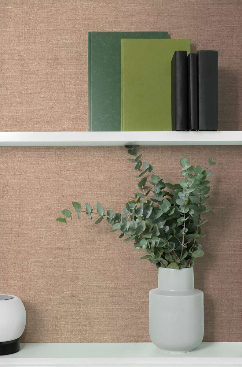 Plain wallpaper with a fine texture and matte finish | brown - 3012144