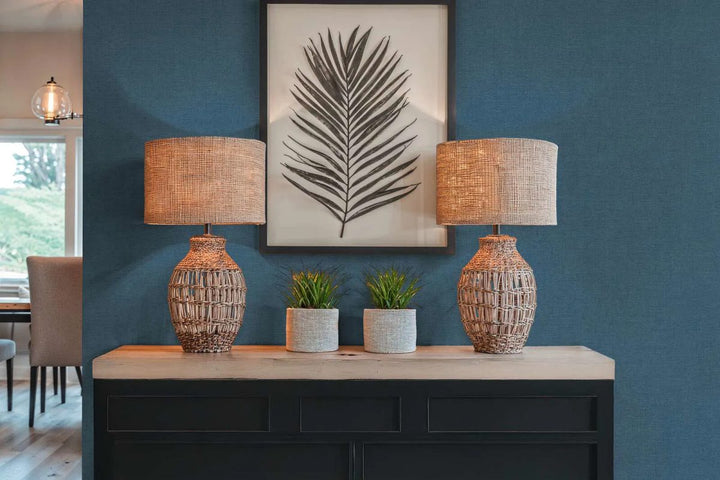 Plain wallpaper with a fine texture | dark blue - 3012152