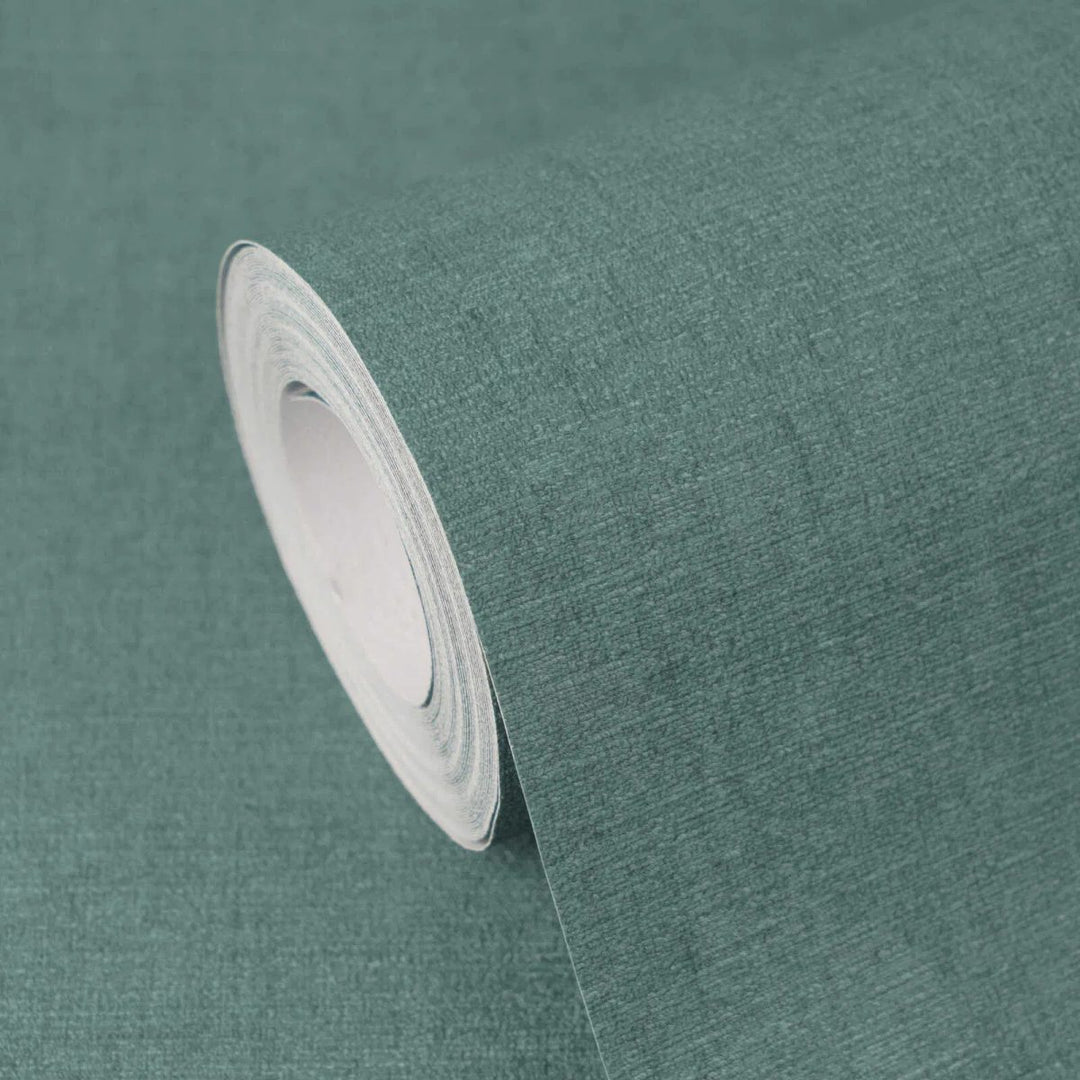 Vienkrāsainas neaustas tapetes ar vieglu tekstūru un elegantu spīdumu | zaļā - 3012155