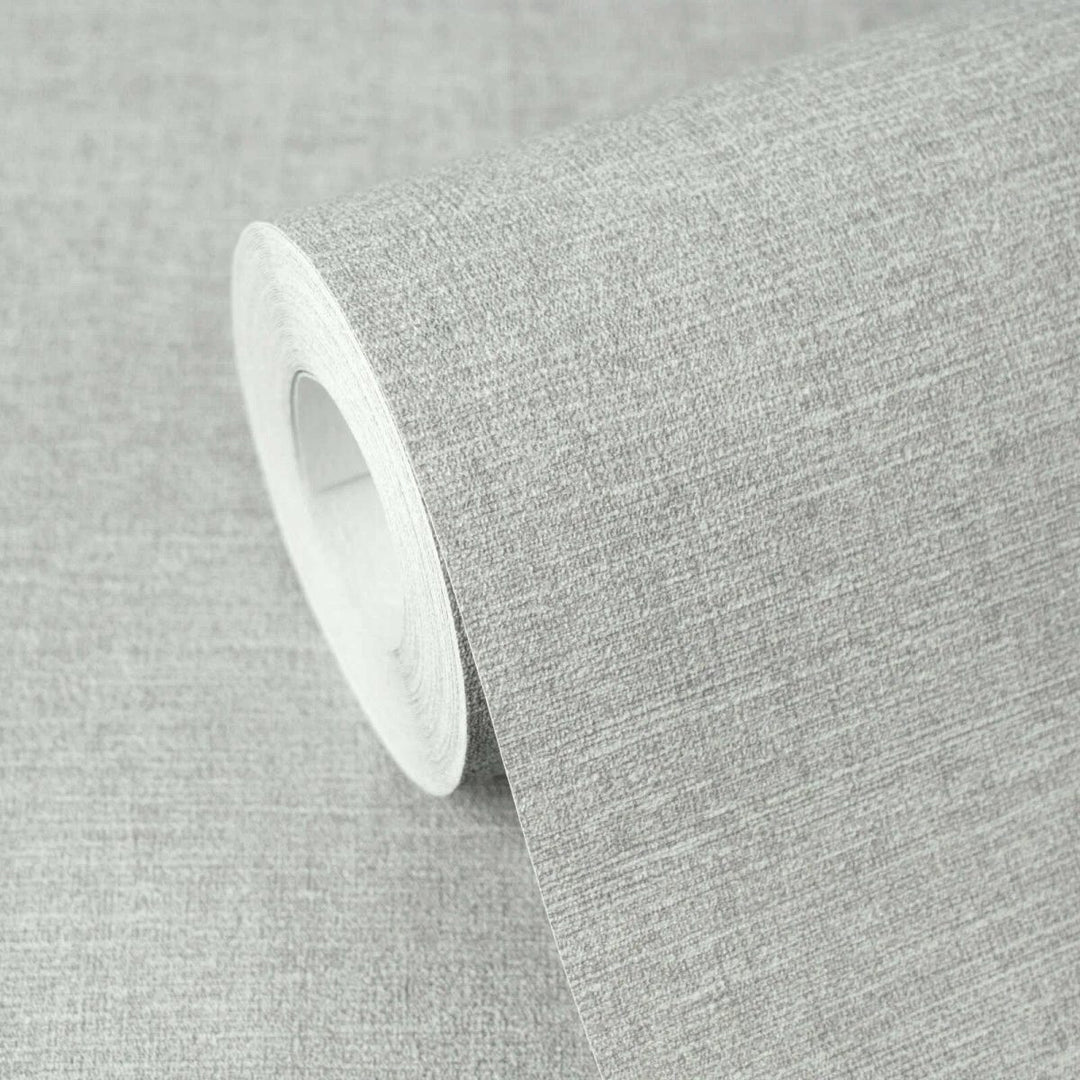 Plain non-woven wallpaper with a light texture and elegant sheen | gray - 3012156