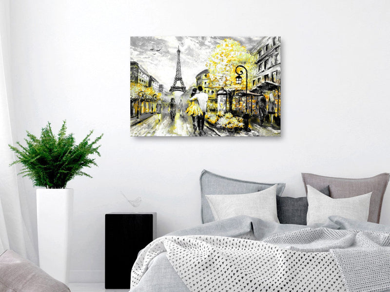 90x60 cm Glezna - Krāsains randiņš, dzeltenos toņos, 123090 Tapetenshop.lv.