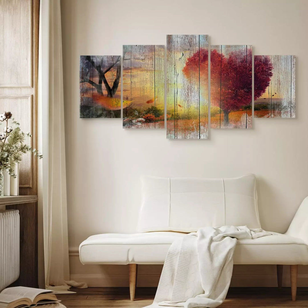 Канва с осенним пейзажем - Влюбленная осень, (x5), 93006