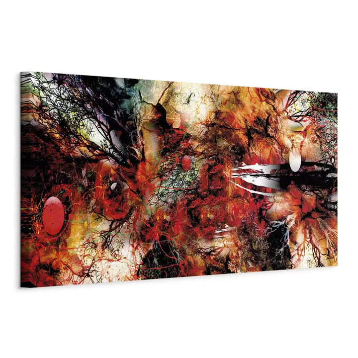 Seinapildid ekspressiivse punase mustriga - Artistic Chaos, 93739