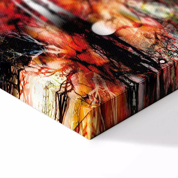 Seinapildid ekspressiivse punase mustriga - Artistic Chaos, 93739