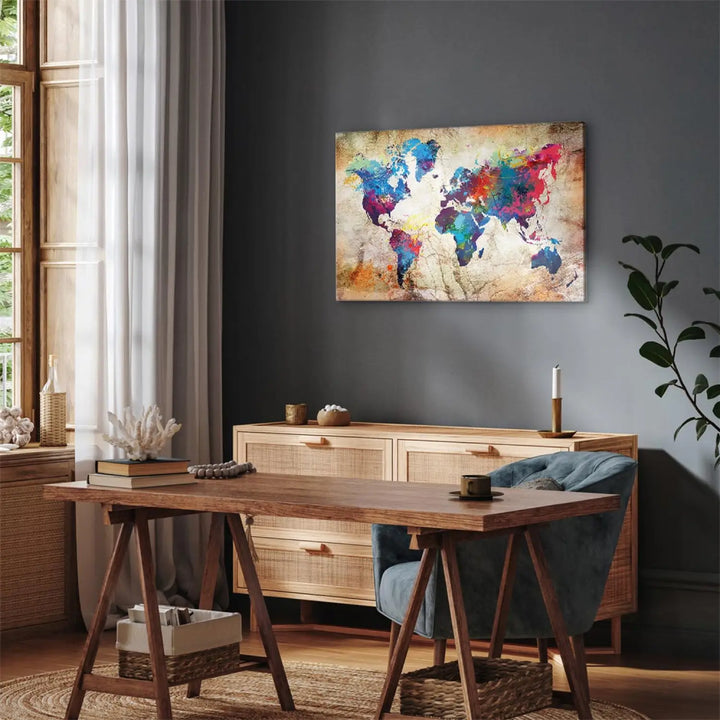 Канва Карта мира: городской стиль