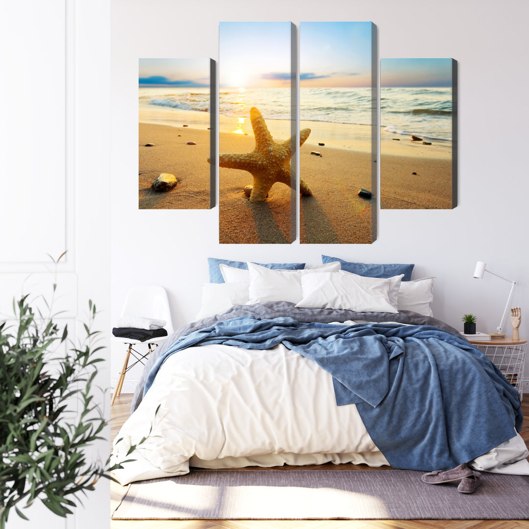 Kanva - Jūras zvaigzne pludmalē 3D, N-2111