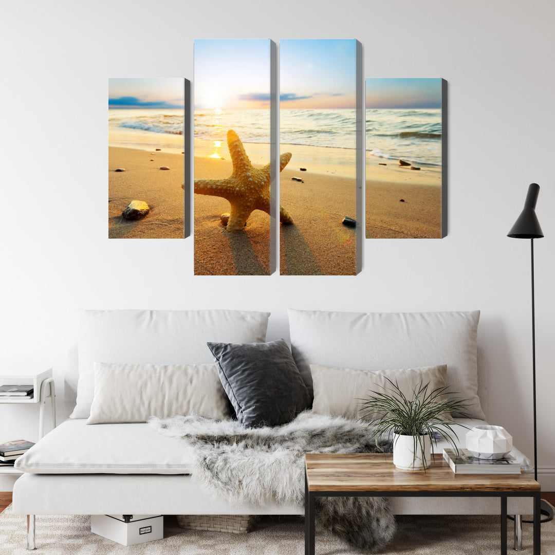 Kanva - Jūras zvaigzne pludmalē 3D, N-2111