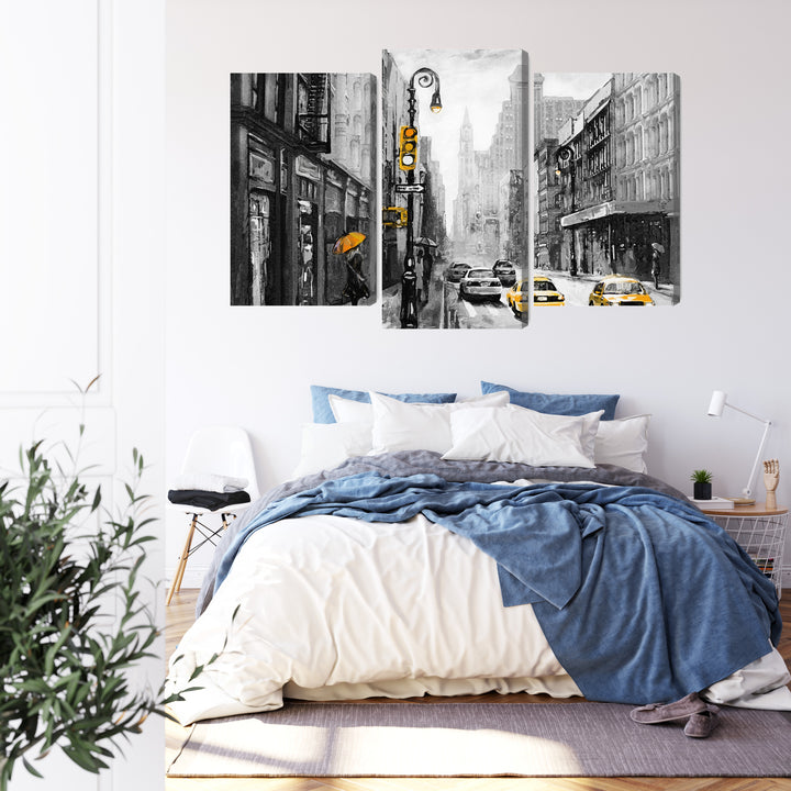 Канва - Вид на улицу американского города, N-2130