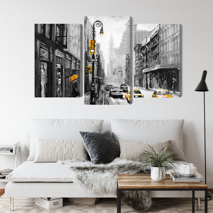 Канва - Вид на улицу американского города, N-2130