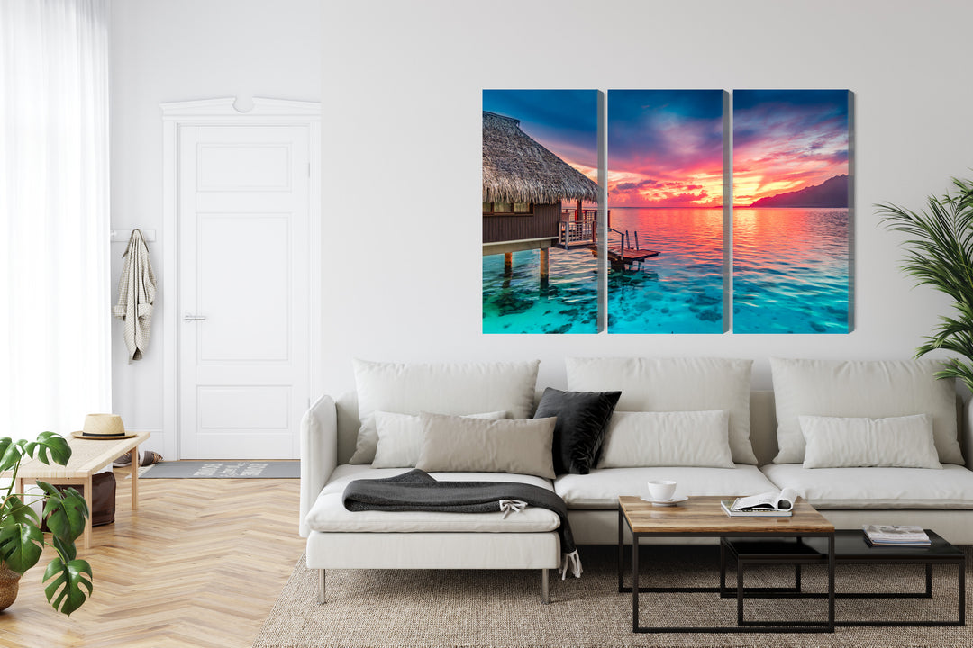 Paveikslai ant drobės - Saulėlydis virš Ramiojo vandenyno, N-2415