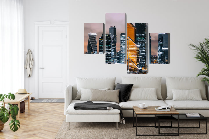 Paveikslai ant drobės - Maskvos centro ir dangoraižių panorama, N-2857