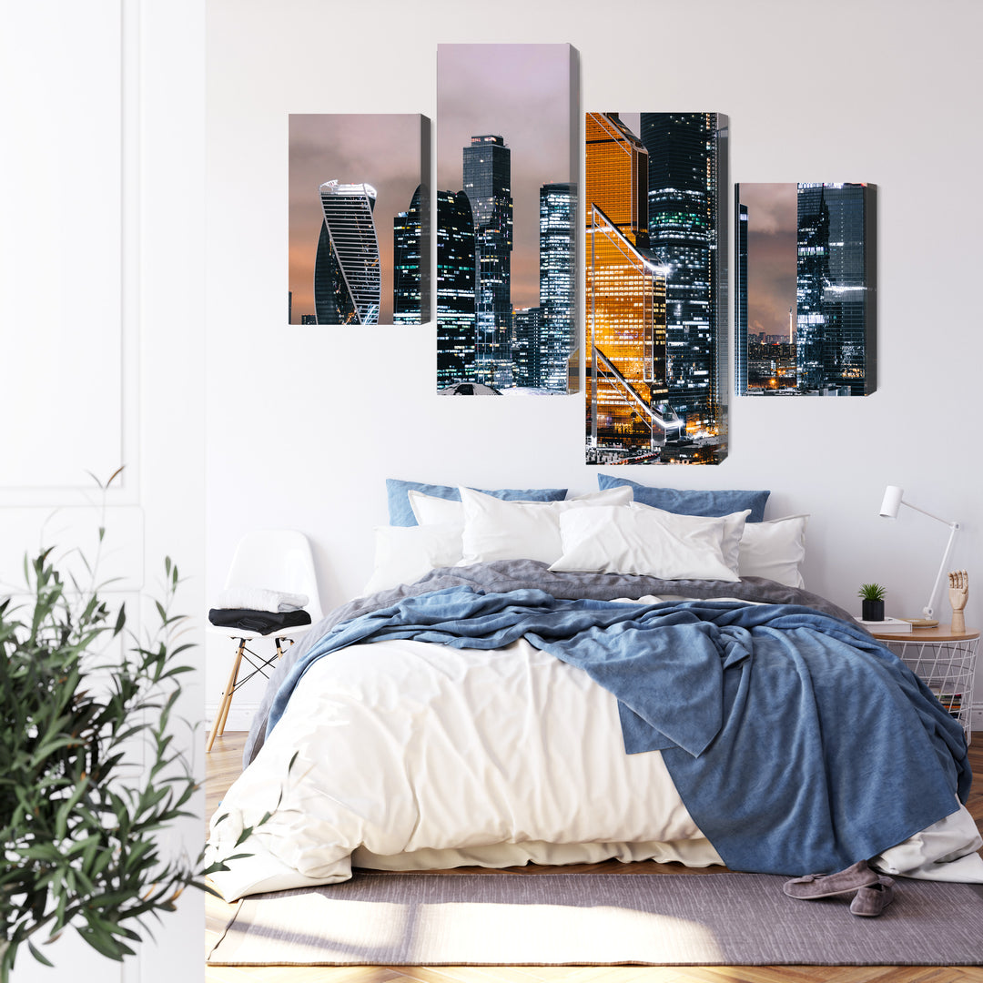 Paveikslai ant drobės - Maskvos centro ir dangoraižių panorama, N-2857