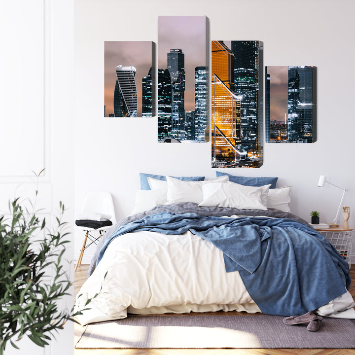 Paveikslai ant drobės - Maskvos centro ir dangoraižių panorama, N-2857