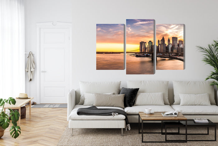 Канва - Панорама Бруклинского моста на закате, N-2890