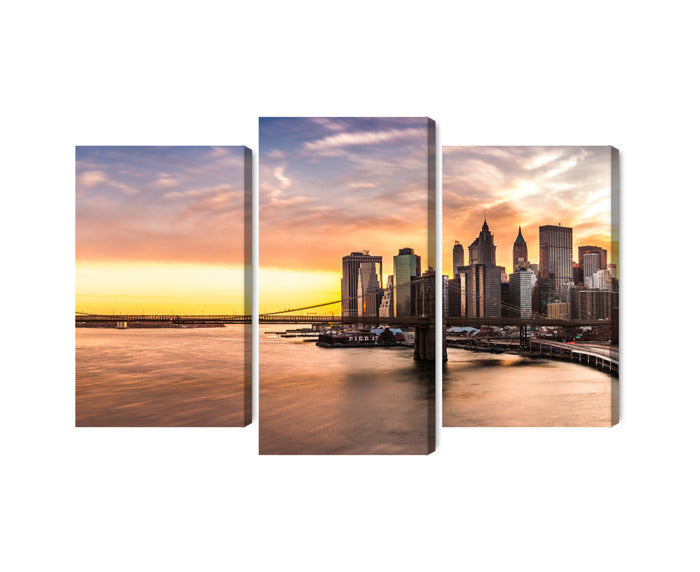 Канва - Панорама Бруклинского моста на закате, N-2890