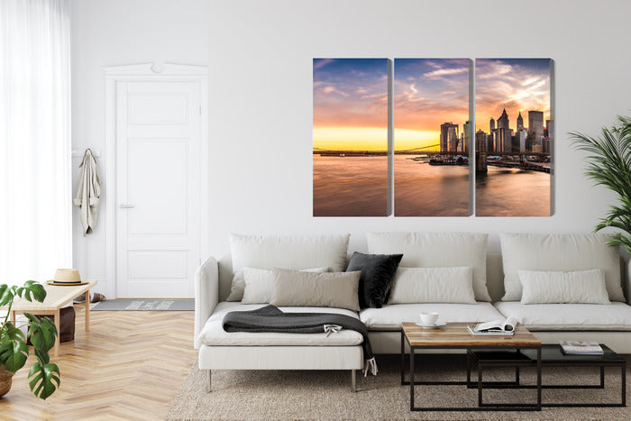 Канва - Панорама Бруклинского моста на закате, N-2891