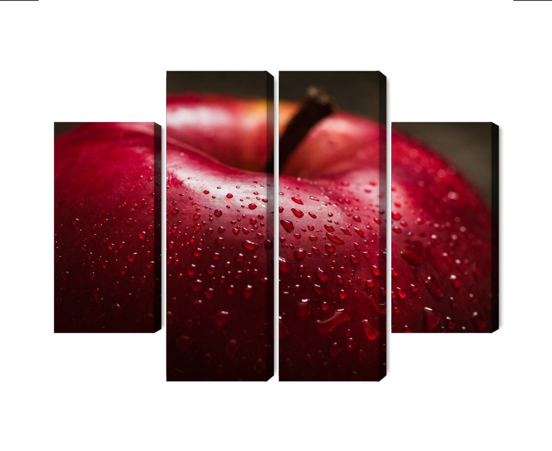 Канва - Красное яблоко в макромасштабе, N-3900