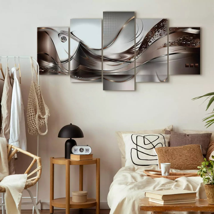 Kanva - Zelta vētra | Abstrakts dizains, 55898