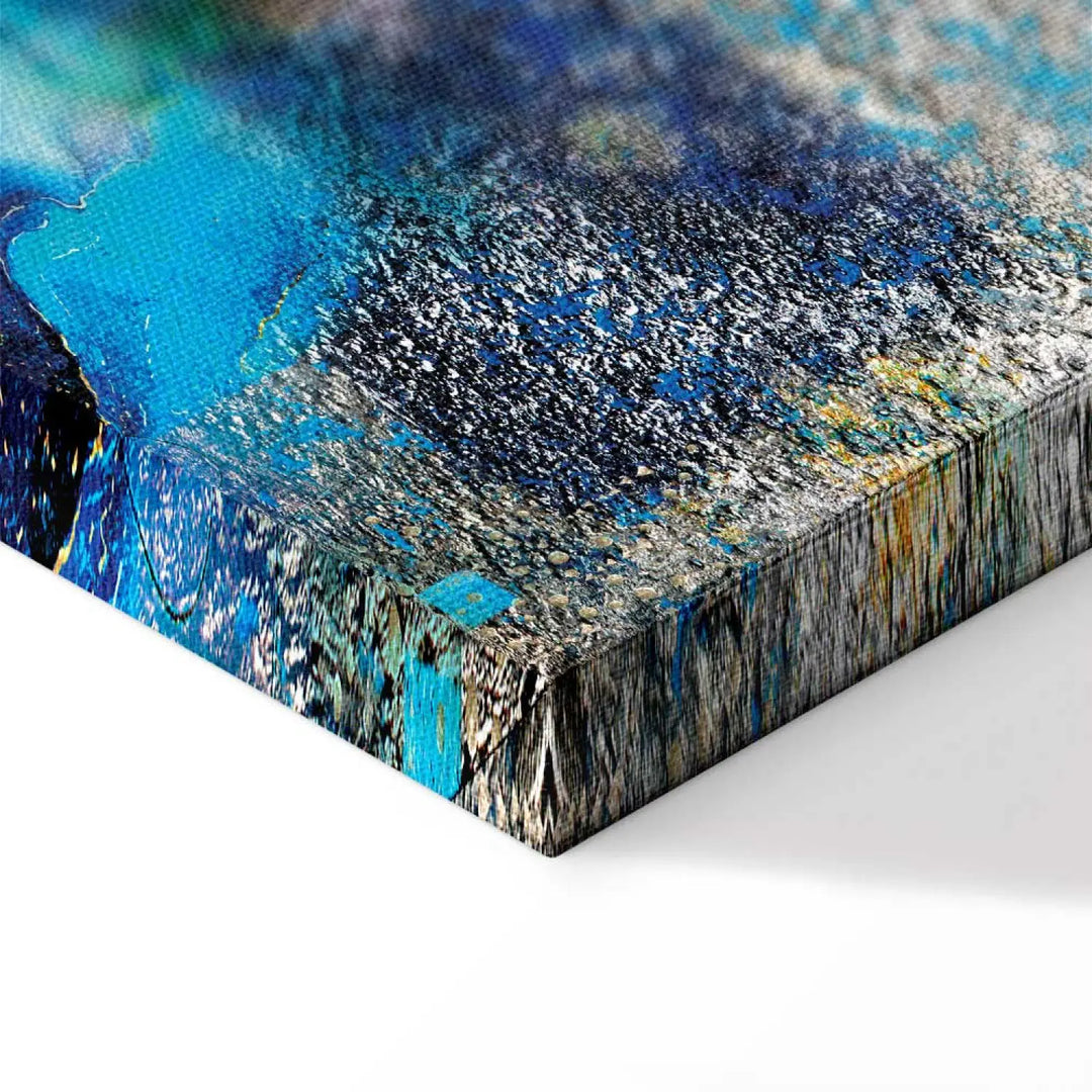 Канва с абстракцией в синих красках - Мои мысли (x 1), 127475