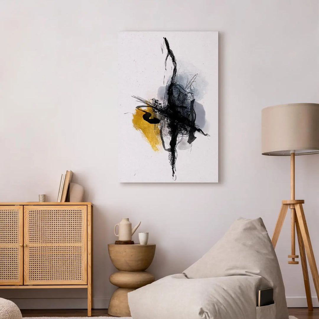 Kanva ar abstrakta rakstu uz balta pamata - Straume (x 1), 131685