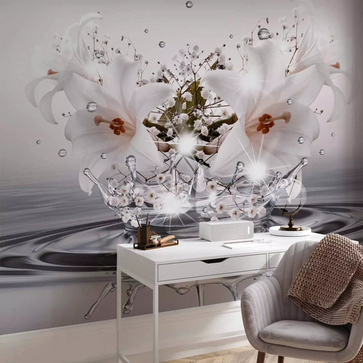 Фотообои с белыми лилиями - Цветочный бриз, 135800