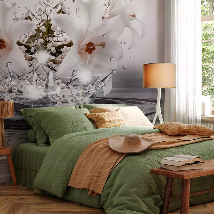 Фотообои с белыми лилиями - Цветочный бриз, 135800