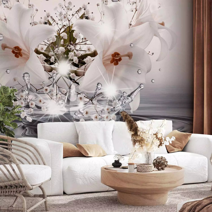 Фотообои с белыми лилиями - Цветочный бриз, 135800