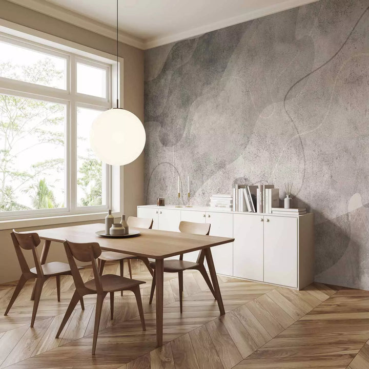 Фотообои - Текстурированные волны в бежевых и серых тонах, 149242