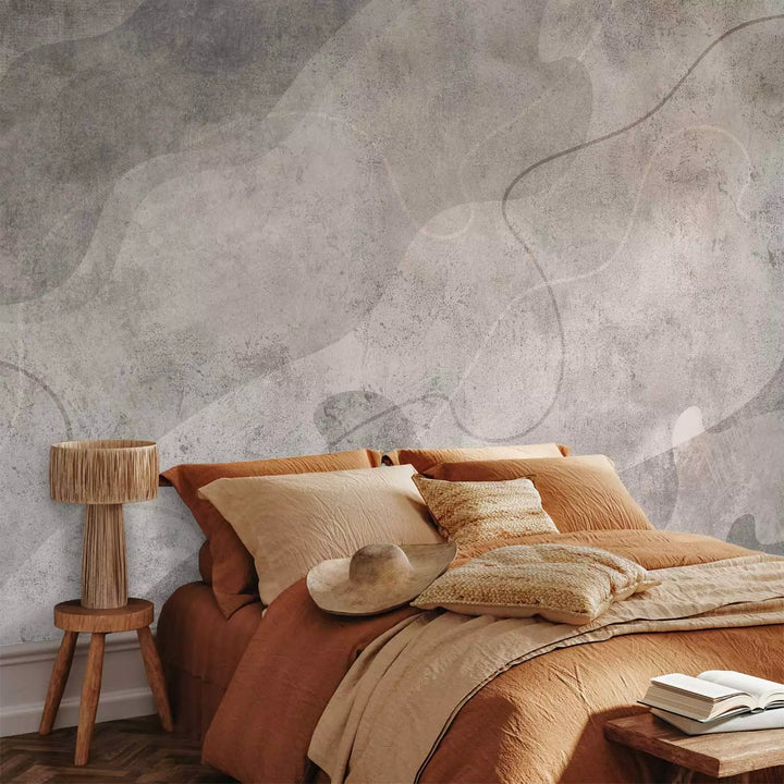 Фотообои - Текстурированные волны в бежевых и серых тонах, 149242