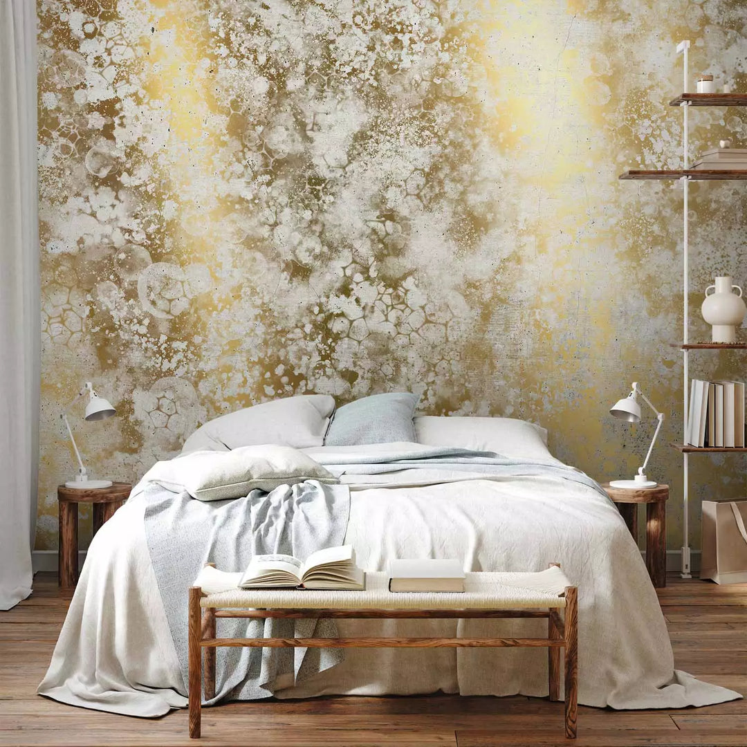 Valokuvatapetti kultainen abstraktio - Kultaiset kuplat, 142699