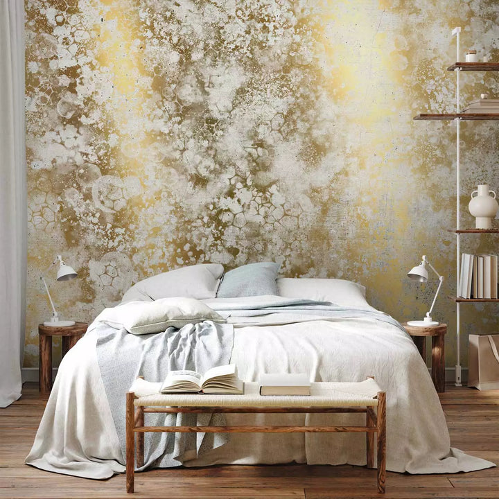 Valokuvatapetti kultainen abstraktio - Kultaiset kuplat, 142699