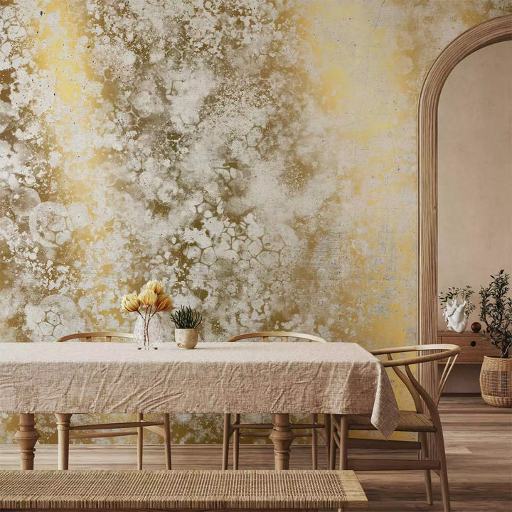 Valokuvatapetti kultainen abstraktio - Kultaiset kuplat, 142699