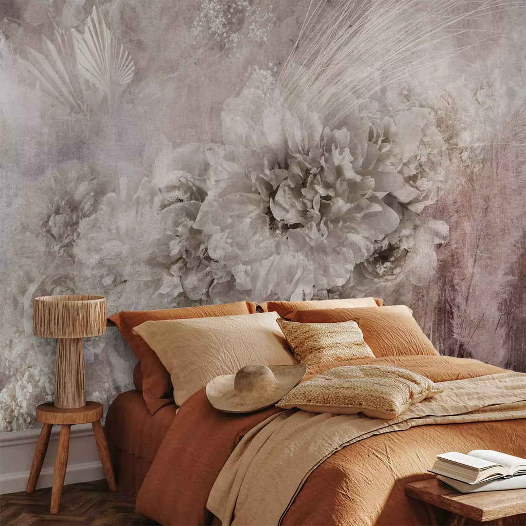 Fototapetes ar ziediem - kompozīcija ar ziediem retro stilā, 134565