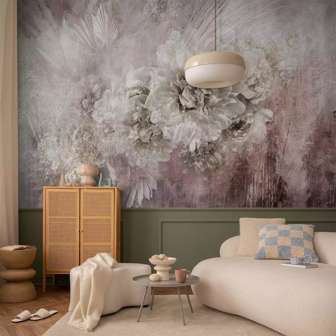 Fototapetes ar ziediem - kompozīcija ar ziediem retro stilā, 134565