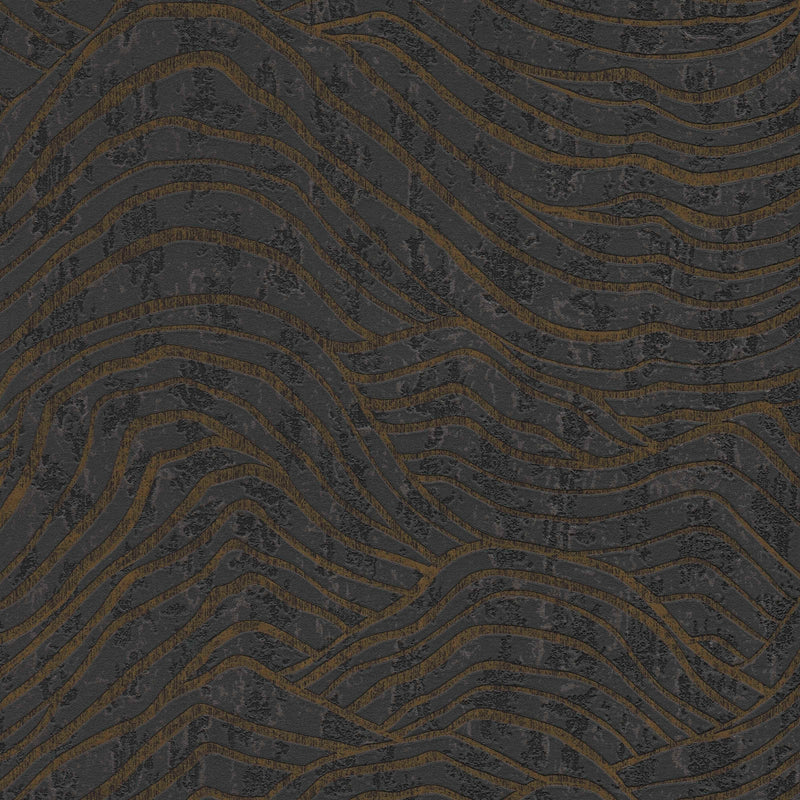 Abstraktūs tapetai su kalnų raštu, juodos spalvos, 1403501 AS Creation