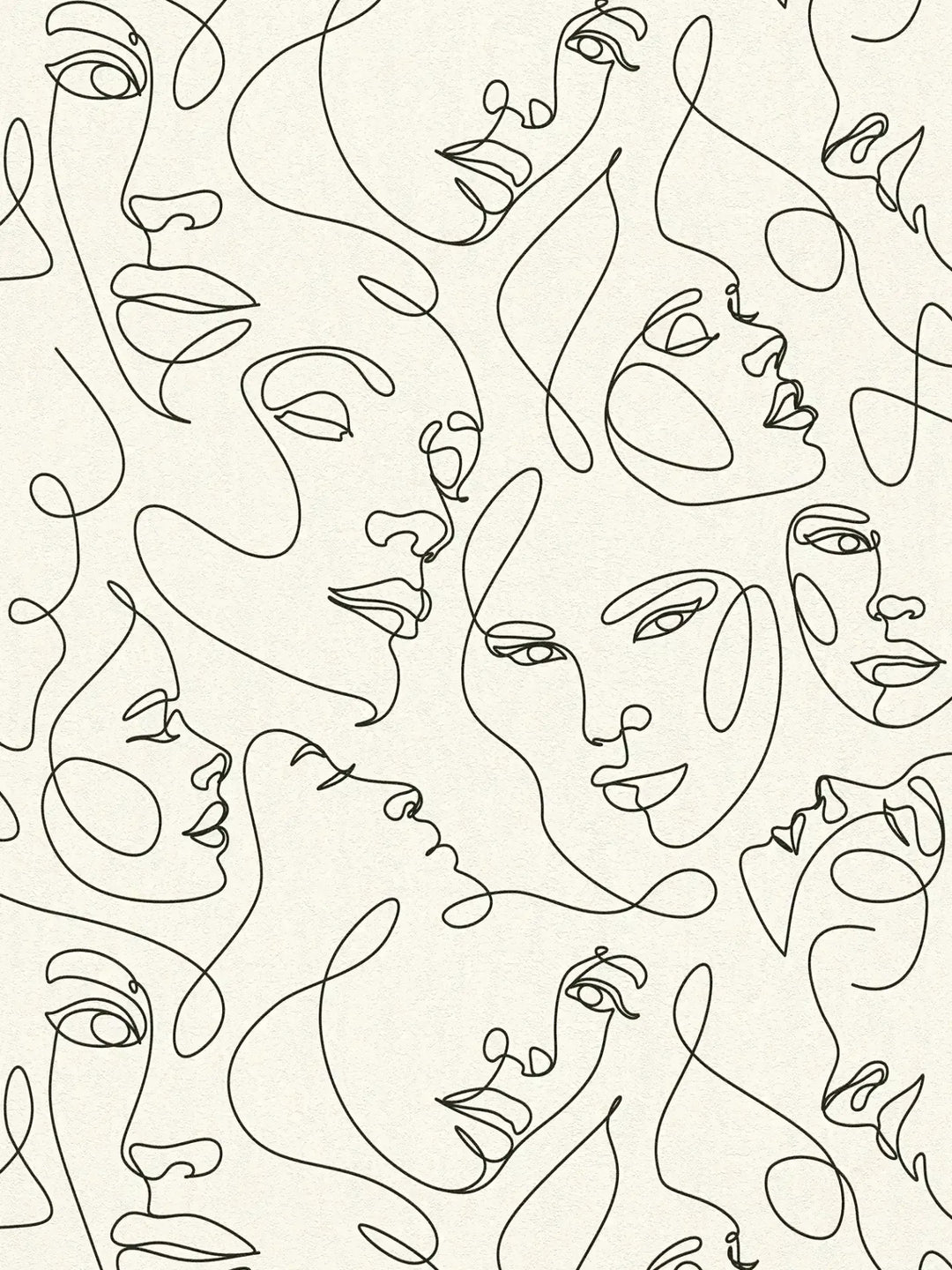 Abstraktas tapetes ar sejas līniju dizainu| melnbaltas - 3012251 AS Creation