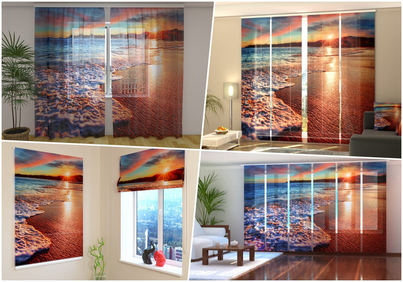 Curtains with sea and sunset - Gorgeous sunset Digital Textile