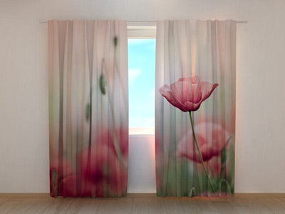 Curtains with poppies - A Touch of Beauty Tapetenshop.lv