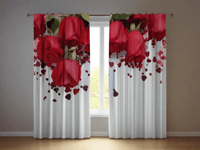 Curtains with roses - Love Roses Digital Textile