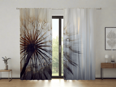 Curtains with flowers - Delightful dandelions Digital Textile